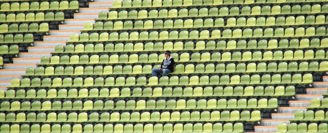 Man sitting in the stands